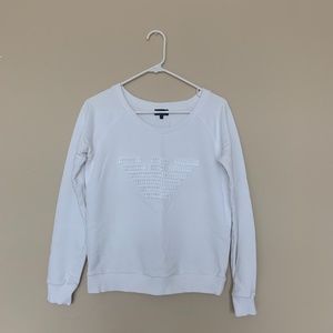 Armani Jeans White Logo Sweater